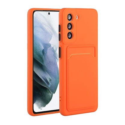 For Samsung Galaxy S24+ / S25+ Card Slot Design Shockproof TPU Phone Case(Orange) - Galaxy S24+ 5G Cases by buy2fix | Online Shopping UK | buy2fix