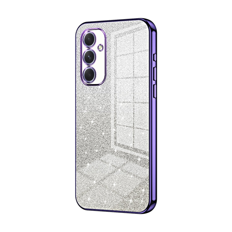 For Samsung Galaxy A54 5G Gradient Glitter Powder Electroplated Phone Case(Purple) - Galaxy Phone Cases by buy2fix | Online Shopping UK | buy2fix