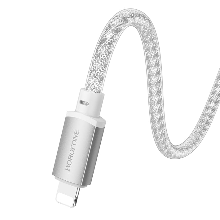 hoco BX95 Vivid PD20W USB-C / Type-C to 8 Pin Silicone Charging Data Cable(Silver) - 2 in 1 Cable by hoco | Online Shopping UK | buy2fix