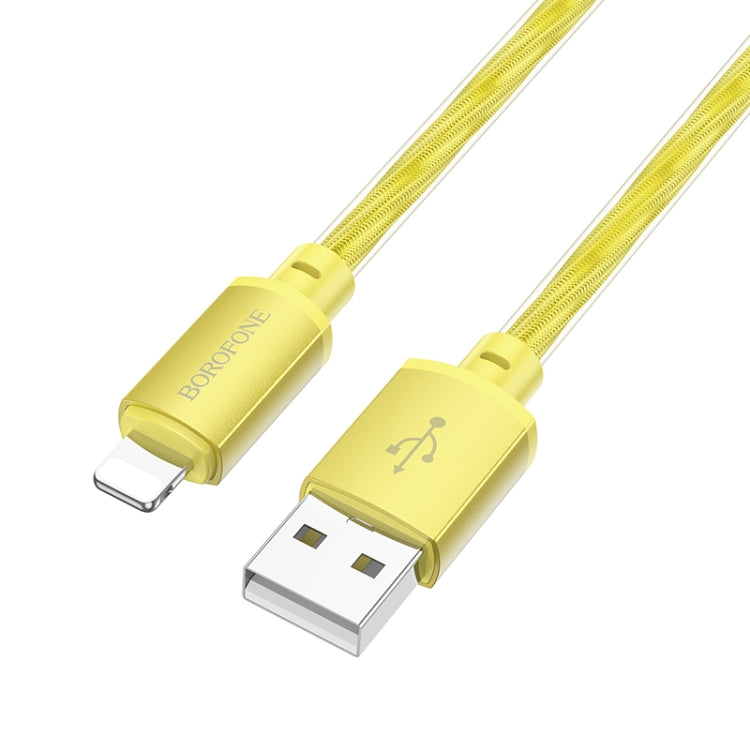hoco BX95 Vivid 2.4A USB to 8 Pin Silicone Charging Data Cable(Gold) - Normal Style Cable by hoco | Online Shopping UK | buy2fix