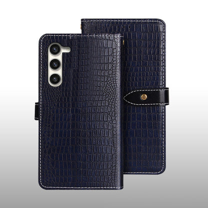 For Samsung Galaxy S24 5G idewei Crocodile Texture Leather Phone Case(Dark Blue) - Galaxy S24 5G Cases by idewei | Online Shopping UK | buy2fix