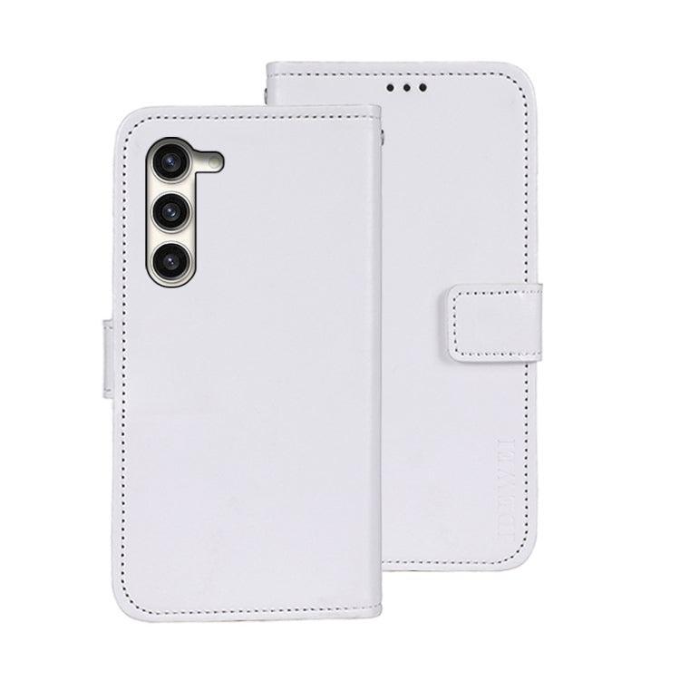 For Samsung Galaxy S24 5G idewei Crazy Horse Texture Leather Phone Case(White) - Galaxy S24 5G Cases by idewei | Online Shopping UK | buy2fix