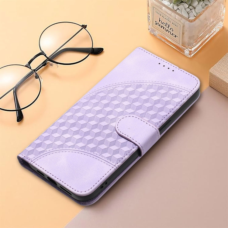 For OnePlus 12 YX0060 Elephant Head Embossed Phone Leather Case with Lanyard(Light Purple) - OnePlus Cases by buy2fix | Online Shopping UK | buy2fix