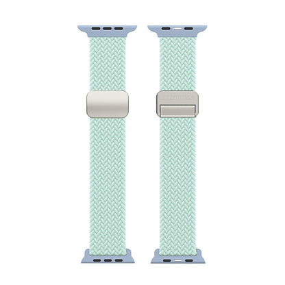 For Apple Watch SE 2022 40mm DUX DUCIS Mixture Pro Series Magnetic Buckle Nylon Braid Watch Band(Light Mint) - Watch Bands by DUX DUCIS | Online Shopping UK | buy2fix