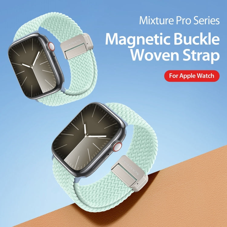 For Apple Watch Series 5 40mm DUX DUCIS Mixture Pro Series Magnetic Buckle Nylon Braid Watch Band(Light Mint) - Watch Bands by DUX DUCIS | Online Shopping UK | buy2fix