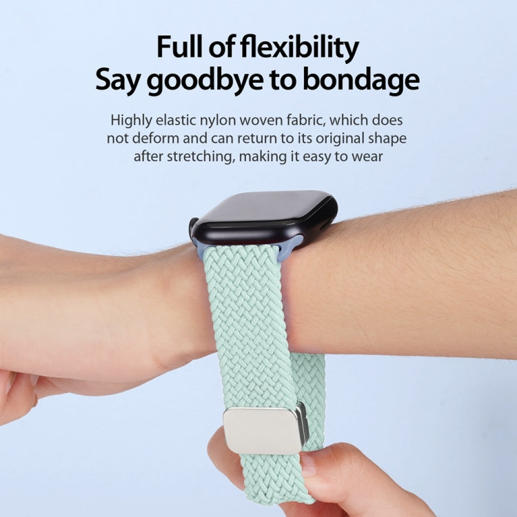 For Apple Watch Series 10 46mm DUX DUCIS Mixture Pro Series Magnetic Buckle Nylon Braid Watch Band(Light Mint) - Watch Bands by DUX DUCIS | Online Shopping UK | buy2fix