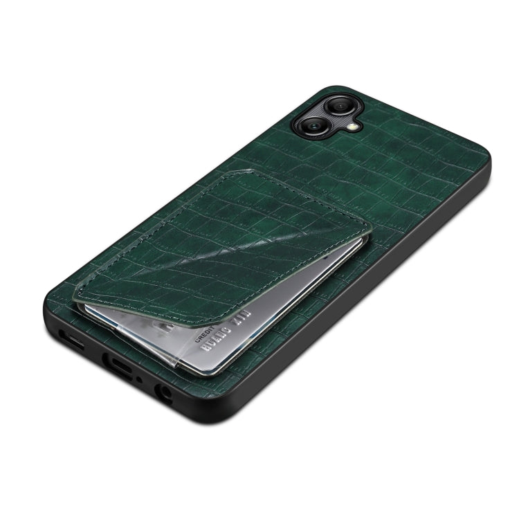 For Samsung Galaxy A54 5G Denior Imitation Crocodile Leather Back Phone Case with Holder(Green) - Galaxy Phone Cases by Denior | Online Shopping UK | buy2fix