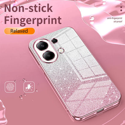 For Xiaomi Redmi K60 / K60 Pro Gradient Glitter Powder Electroplated Phone Case(Transparent) - Xiaomi Cases by buy2fix | Online Shopping UK | buy2fix