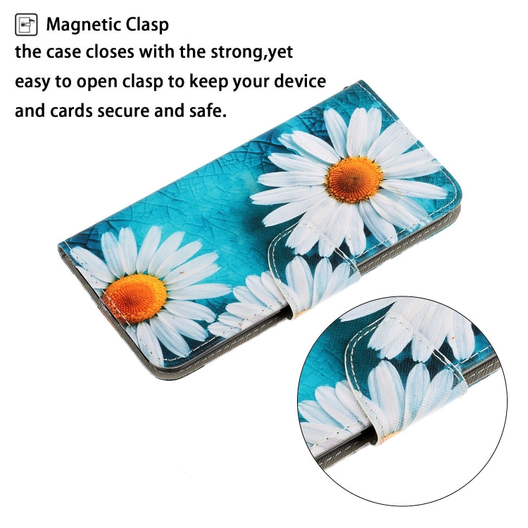 For Samsung Galaxy S24 Ultra 5G Colored Drawing Pattern Leather Phone Case(Daisy) - Galaxy S24 Ultra 5G Cases by buy2fix | Online Shopping UK | buy2fix