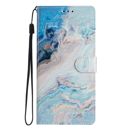 For Blackview A53 Pro Colored Drawing Leather Phone Case(Blue Marble) - More Brand by buy2fix | Online Shopping UK | buy2fix