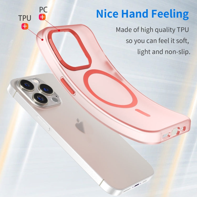 For iPhone 16 Pro MagSafe Frosted Translucent TPU + PC Full Coverage Phone Case(Red) - iPhone 16 Pro Cases by buy2fix | Online Shopping UK | buy2fix