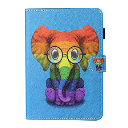 For Lenovo Tab M11/ Xiaoxin Pad 11 2024 Coloured Drawing Stitching Smart Leather Tablet Case(Colorful Elephant) - Lenovo by buy2fix | Online Shopping UK | buy2fix