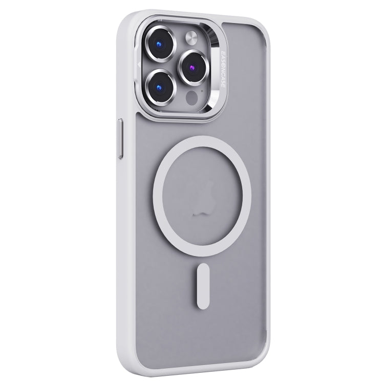 For iPhone 13 Pro Max Invisible Lens Holder PC + TPU Frosted MagSafe Phone Case(White) - iPhone 13 Pro Max Cases by buy2fix | Online Shopping UK | buy2fix