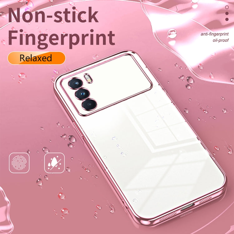 For OPPO K9 Pro Transparent Plating Fine Hole Phone Case(Black) - OPPO Cases by buy2fix | Online Shopping UK | buy2fix