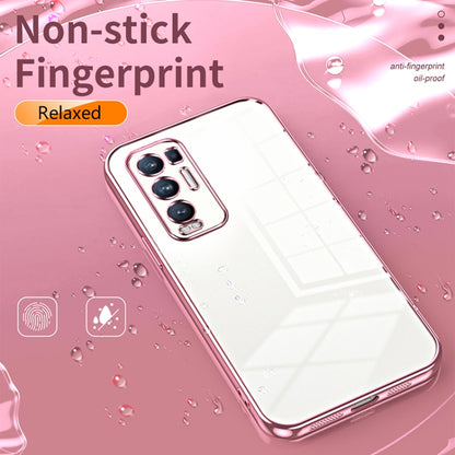 For OPPO Reno5 Pro+ Transparent Plating Fine Hole Phone Case(Pink) - OPPO Cases by buy2fix | Online Shopping UK | buy2fix