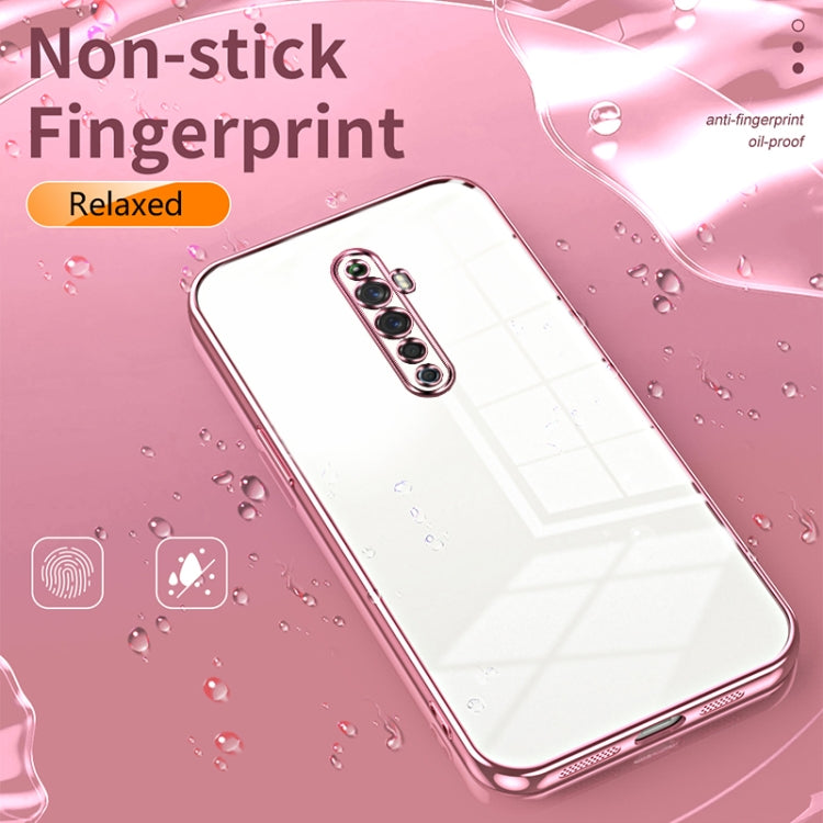 For OPPO Reno2 Z / Reno2 F Transparent Plating Fine Hole Phone Case(Silver) - OPPO Cases by buy2fix | Online Shopping UK | buy2fix
