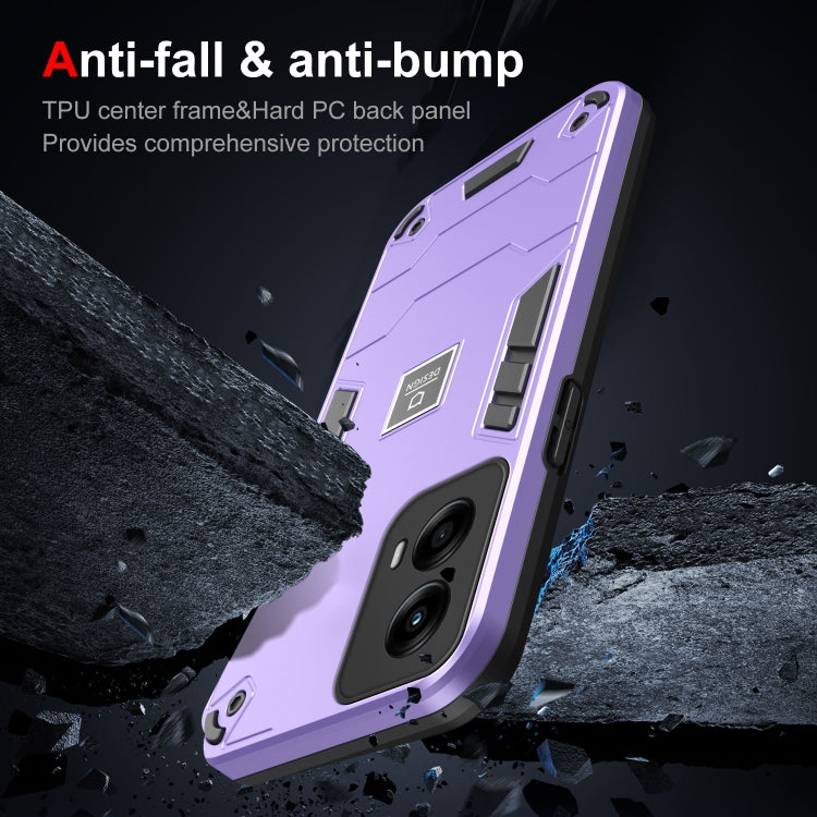 For Motorola Moto G Stylus 5G 2024 2 in 1 Shockproof Phone Case(Purple) - Motorola Cases by buy2fix | Online Shopping UK | buy2fix