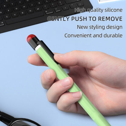 For Apple Pencil 2 Pen Clip Silicone Stylus Pen Protective Case(Black) - Pencil Accessories by buy2fix | Online Shopping UK | buy2fix