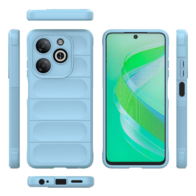 For Infinix Smart 8 Magic Shield TPU + Flannel Phone Case(Light Blue) - Infinix Cases by buy2fix | Online Shopping UK | buy2fix