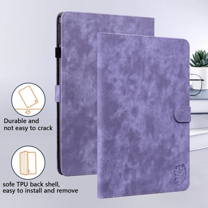 For Amazon Kindle Paperwhite 5  2023 2024 Tiger Pattern Flip Leather Tablet Case(Purple) - Amazon by buy2fix | Online Shopping UK | buy2fix