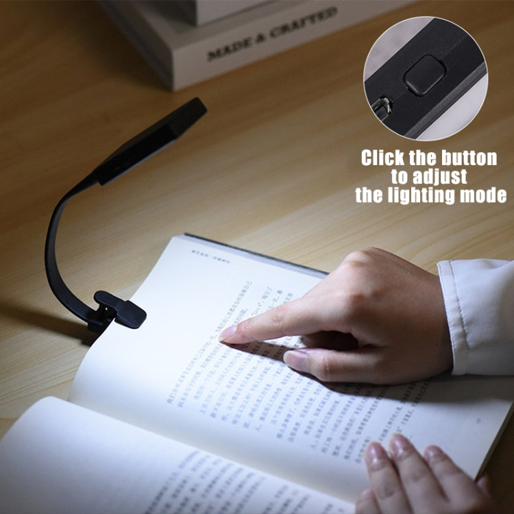 LED Reading Light Clip Book USB Charging Mini Bedside Learning Lamp(White) - USB Light by buy2fix | Online Shopping UK | buy2fix