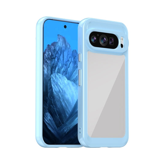 For Google Pixel 9 Colorful Series Acrylic Hybrid TPU Phone Case(Blue) - Google Cases by buy2fix | Online Shopping UK | buy2fix