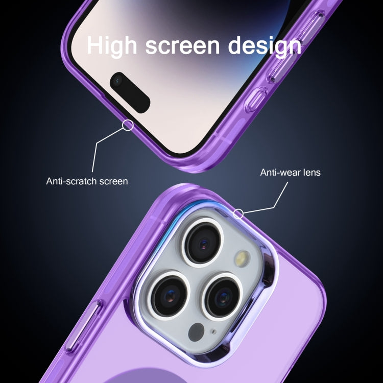 For iPhone 12 Pro Electroplated IMD Magsafe PC Hybrid TPU Phone Case(Purple) - iPhone 12 / 12 Pro Cases by buy2fix | Online Shopping UK | buy2fix