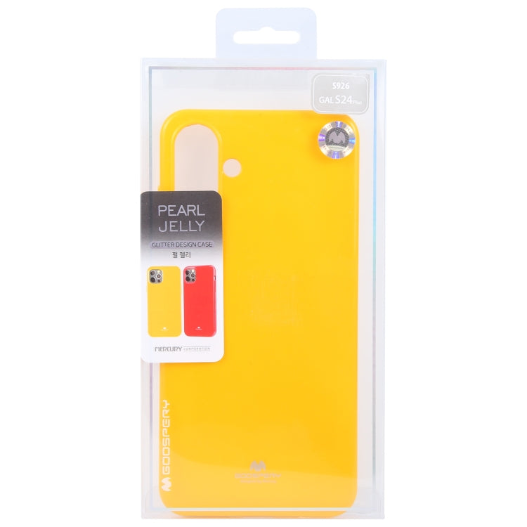 For Samsung Galaxy S24+ 5G GOOSPERY PEARL JELLY Shockproof TPU Phone Case(Yellow) - Galaxy S24+ 5G Cases by GOOSPERY | Online Shopping UK | buy2fix