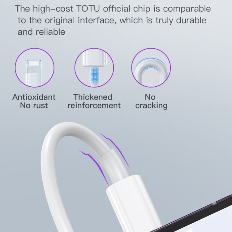 TOTU CB-1-CC 60W USB-C/Type-C to USB-C/Type-C Fast Charging Data Cable, Length: 1m(White) - USB-C & Type-C Cable by TOTUDESIGN | Online Shopping UK | buy2fix