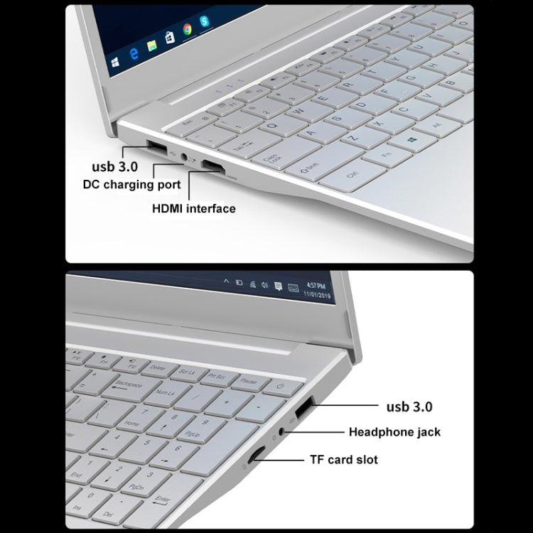 V8 15.6 inch Ultrathin Laptop, 32GB+256GB, Windows 10 Intel Processor N95 Quad Core(Silver) - Others by buy2fix | Online Shopping UK | buy2fix