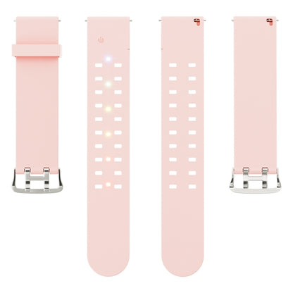 For Apple Watch SE 40mm Luminous Colorful Light Silicone Watch Band(Pink) - Watch Bands by buy2fix | Online Shopping UK | buy2fix