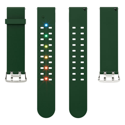 For Apple Watch Series 3 38mm Luminous Colorful Light Silicone Watch Band(Green) - Watch Bands by buy2fix | Online Shopping UK | buy2fix