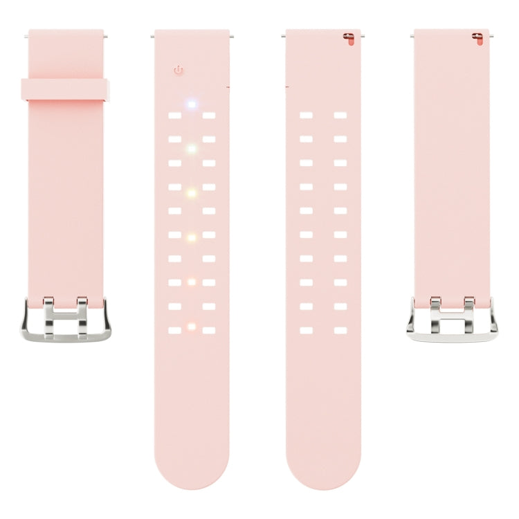 For Apple Watch 38mm Luminous Colorful Light Silicone Watch Band(Pink) - Watch Bands by buy2fix | Online Shopping UK | buy2fix