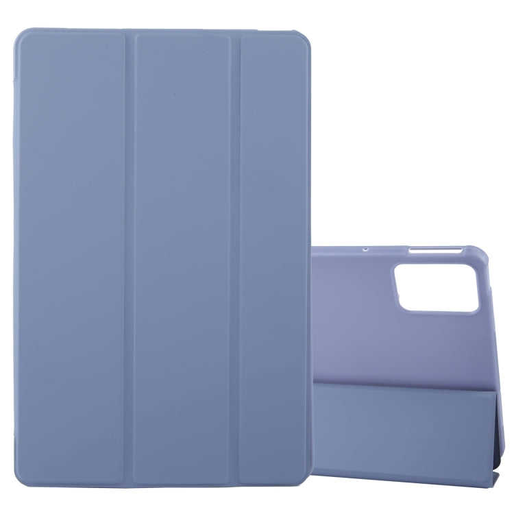 For Lenovo Tab M11/ Xiaoxin Pad 11 2024 Tri-fold Silicone Leather Tablet Case(LavenderP) - Lenovo by buy2fix | Online Shopping UK | buy2fix