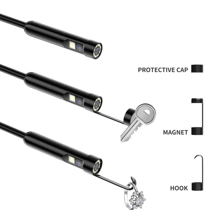 AN112 8mm Double Lenses HD Industry Endoscope Support Mobile Phone Direct Connection, Length:2m Soft Tube -  by buy2fix | Online Shopping UK | buy2fix