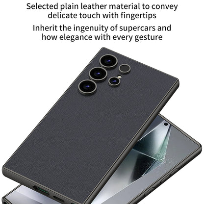 For Samsung Galaxy S24 Ultra 5G GKK Metal Paint Skin Feel Leather Full Coverage Phone Case(Grey) - Galaxy S24 Ultra 5G Cases by GKK | Online Shopping UK | buy2fix