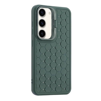 For Samsung Galaxy S23 5G Honeycomb Radiating Lens Holder Magsafe Phone Case(Green) - Galaxy S23 5G Cases by buy2fix | Online Shopping UK | buy2fix