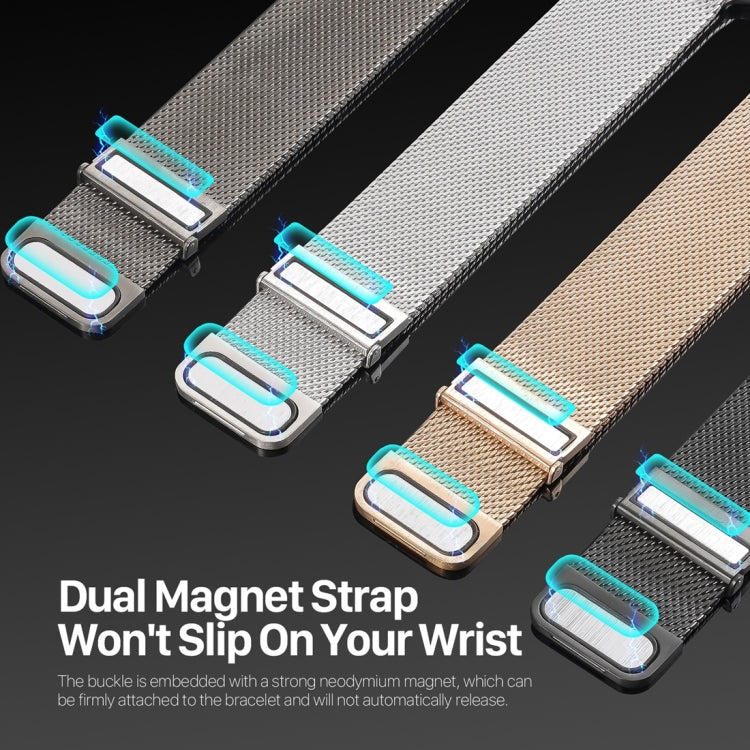 For Apple Watch Series 9 41mm DUX DUCIS Milanese Pro Series Stainless Steel Watch Band(Graphite) - Watch Bands by DUX DUCIS | Online Shopping UK | buy2fix