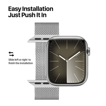 For Apple Watch Ultra 49mm DUX DUCIS Milanese Pro Series Stainless Steel Watch Band(Silver) - Watch Bands by DUX DUCIS | Online Shopping UK | buy2fix