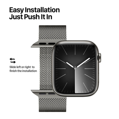 For Apple Watch Series 8 45mm DUX DUCIS Milanese Pro Series Stainless Steel Watch Band(Graphite) - Watch Bands by DUX DUCIS | Online Shopping UK | buy2fix