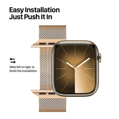 For Apple Watch SE 2022 44mm DUX DUCIS Milanese Pro Series Stainless Steel Watch Band(Gold) - Watch Bands by DUX DUCIS | Online Shopping UK | buy2fix