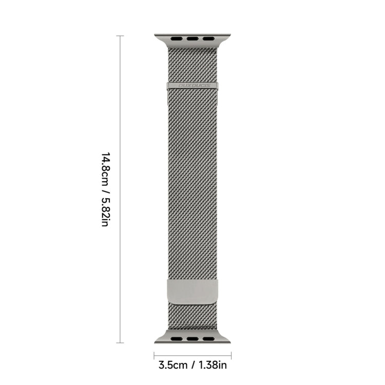 For Apple Watch Series 7 41mm DUX DUCIS Milanese Pro Series Stainless Steel Watch Band(Graphite) - Watch Bands by DUX DUCIS | Online Shopping UK | buy2fix