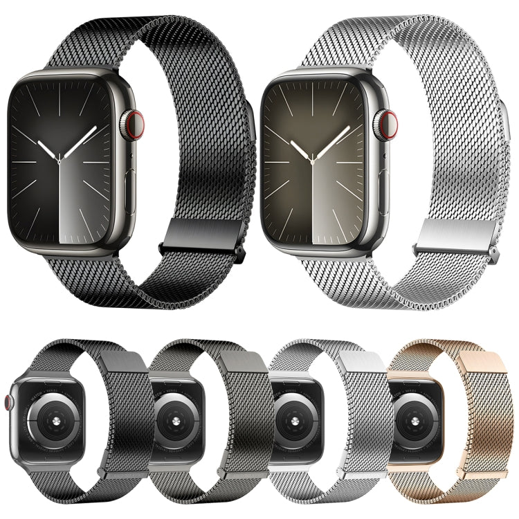 For Apple Watch Series 6 44mm DUX DUCIS Milanese Pro Series Stainless Steel Watch Band(Silver) - Watch Bands by DUX DUCIS | Online Shopping UK | buy2fix