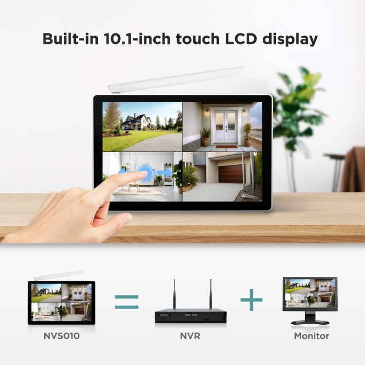 SriHome NVS010-IPC056 Ultra HD 4 Channel WiFi Network Video Recorder Set(US Plug) - Digital Video Recorder by SriHome | Online Shopping UK | buy2fix