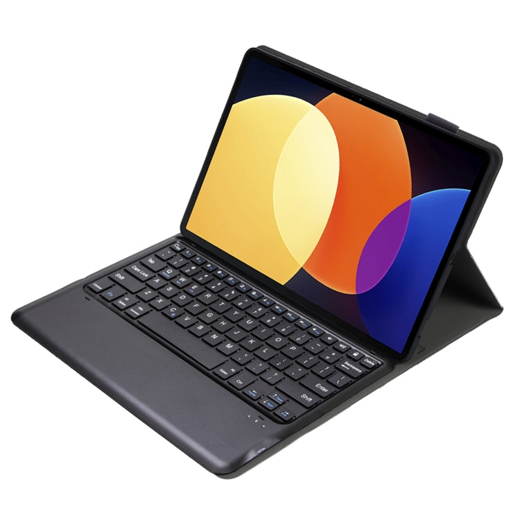 For Xiaomi Pad 6S Pro 12.4 Lambskin Texture Detachable Bluetooth Keyboard Leather Case(Black) - Others Keyboard by buy2fix | Online Shopping UK | buy2fix