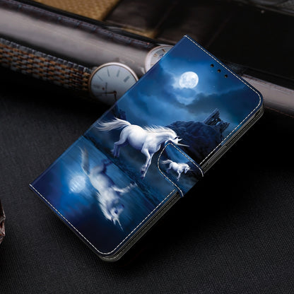 For Samsung Galaxy S21+ 5G Crystal Painted Leather Phone case(White Horse) - Galaxy S21+ 5G Cases by buy2fix | Online Shopping UK | buy2fix