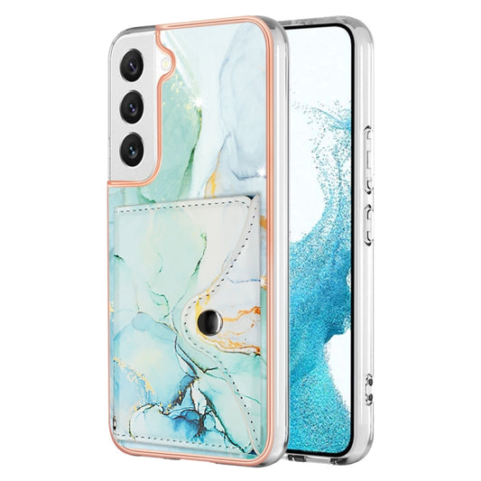 For Samsung Galaxy S23+ 5G Marble Pattern IMD Card Slot Phone Case(Green) - Galaxy S23+ 5G Cases by buy2fix | Online Shopping UK | buy2fix