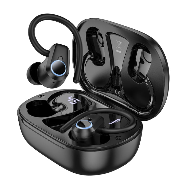 hoco EQ8 Pure Ear-mounted True Wireless Bluetooth Earphone(Black) - Bluetooth Earphone by hoco | Online Shopping UK | buy2fix