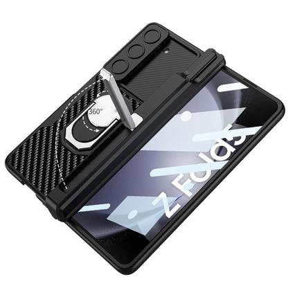 For Samsung Galaxy Z Fold5 GKK Integrated Magnetic Armor Full Coverage Phone Case(Carbon Fibre) - Galaxy Z Fold5 Cases by GKK | Online Shopping UK | buy2fix