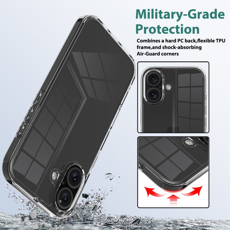 For iPhone 16 Plus Scratchproof Acrylic TPU Phone Case(Transparent) - iPhone 16 Plus Cases by buy2fix | Online Shopping UK | buy2fix